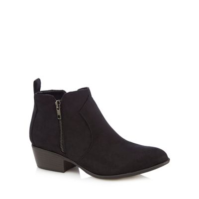Red Herring Black double zip ankle boots